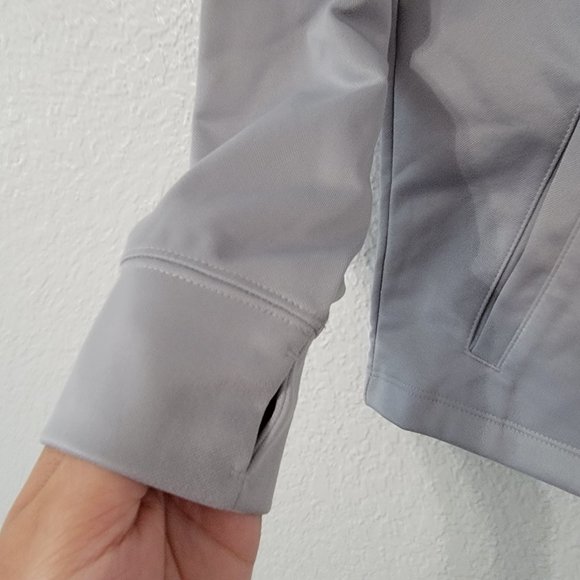 Nike Girls Hoodie Therma-Fit Medium Gray/Pink Thumbhole NWT - Picture 6 of 10